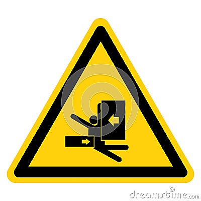 Warning Body Crush Force From Side Symbol Sign, Vector Illustration, Isolate On White Background Label .EPS10 Vector Illustration
