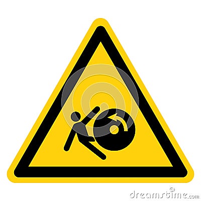 Warning Body in Rollers Symbol Sign, Vector Illustration, Isolate On White Background Label .EPS10 Vector Illustration