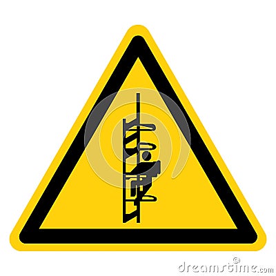 Warning Catwalk HazardS ymbol Sign, Vector Illustration, Isolate On White Background Label .EPS10 Vector Illustration