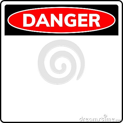 Warning danger vector sign board icon. Metal hazard warning blank board danger frame signboard Vector Illustration