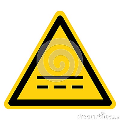Warning Direct Current DC Symbol Sign, Vector Illustration, Isolate On White Background Label. EPS10 Vector Illustration