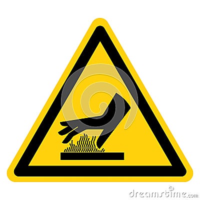 Warning Do Not Touch Hot Surface Symbol Sign, Vector Illustration, Isolate On White Background Label .EPS10 Vector Illustration