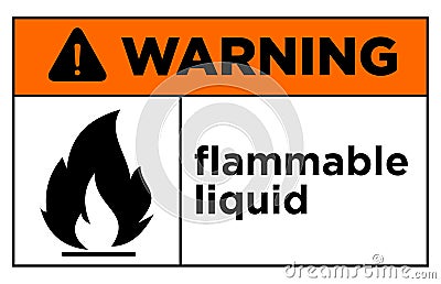 Warning flammable liquid sign vector Vector Illustration