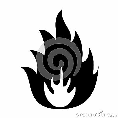 Warning flammable symbol Stock Photo