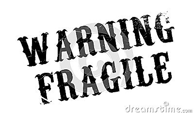 Warning Fragile rubber stamp Stock Photo