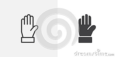 Warning hand icon Vector Illustration