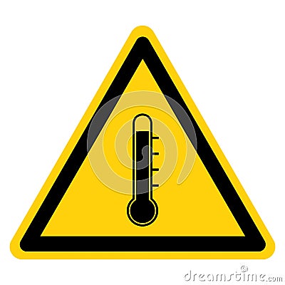 Warning High Temperature Symbol Sign ,Vector Illustration, Isolate On White Background Label .EPS10 Vector Illustration