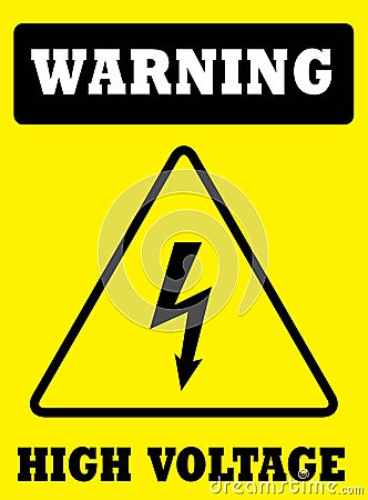 WARNING HIGH VOLTAGE Board Vector Illustration