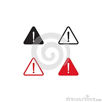 Warning Icon Vector. Exclamation Mark Symbols Vector Illustration