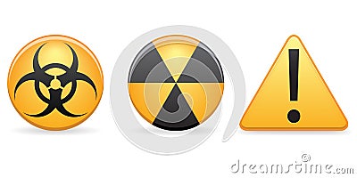 Warning Icons EPS Vector Illustration