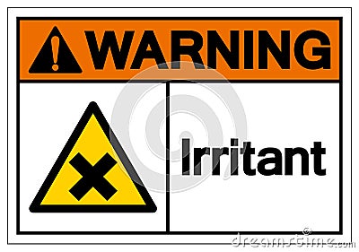 Warning Irritant Symbol Sign, Vector Illustration, Isolated On White Background Label .EPS10 Vector Illustration