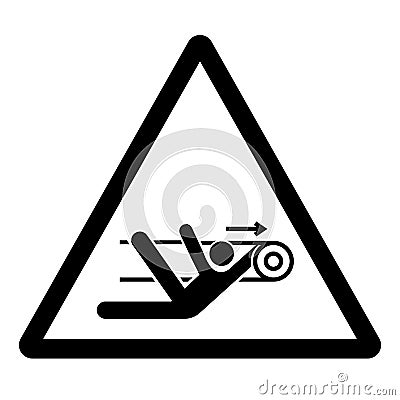 Warning Nip Hazard Symbol Sign ,Vector Illustration, Isolate On White Background Label. EPS10 Vector Illustration