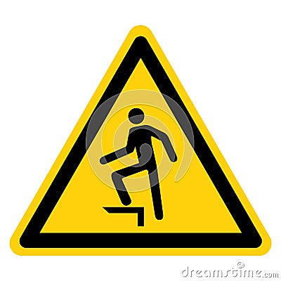 Warning No Stepping On Surface Symbol Sign, Vector Illustration, Isolate On White Background Label .EPS10 Vector Illustration