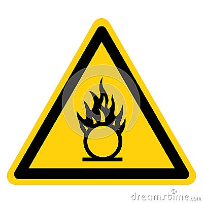 Warning Oxidizer Hazard Symbol Sign, Vector Illustration, Isolate On White Background, Label .EPS10 Vector Illustration