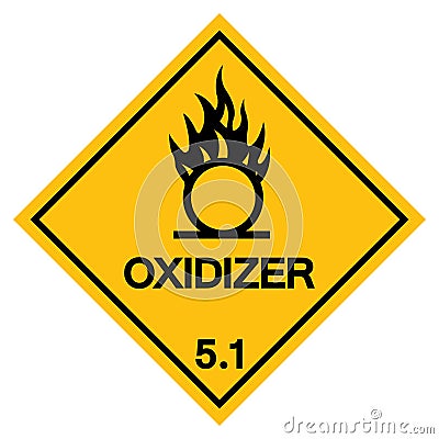 Warning Oxidizer Symbol Sign, Vector Illustration, Isolate On White Background, Label .EPS10 Vector Illustration