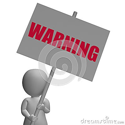 Warning Protest Banner Means Precaution And Stock Photo