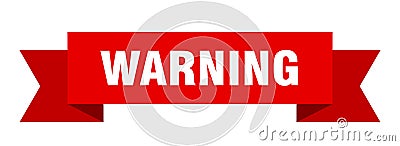 warning ribbon. Vector Illustration