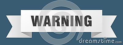 warning ribbon. Vector Illustration