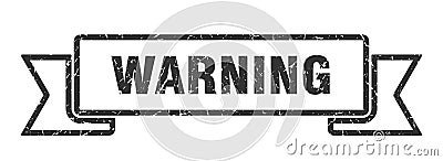 warning ribbon. Vector Illustration