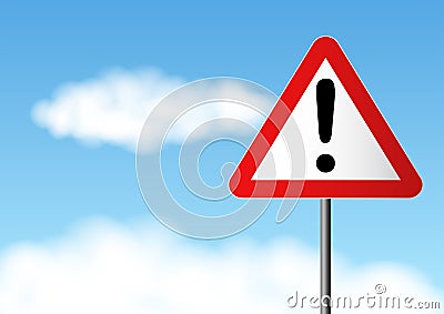 Warning road sign Vector Illustration