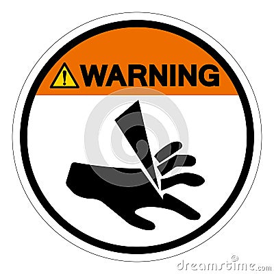 Warning Sharp Edges Watch Your Fingers Symbol Sign, Vector Illustration, Isolate On White Background Label .EPS10 Vector Illustration