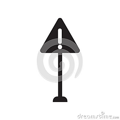 Warning sign icon. Trendy Warning sign logo concept on white background from Traffic Signs collection Vector Illustration