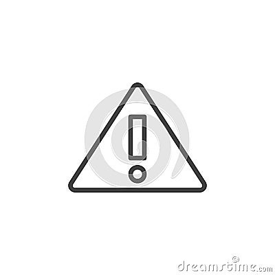 Warning sign line icon Vector Illustration