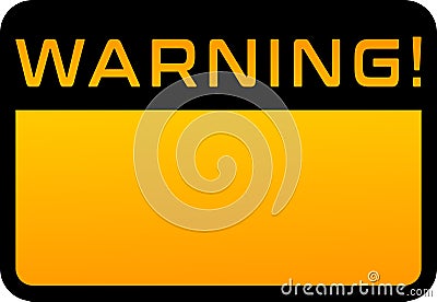 Warning Sign, vector. Flat Sign, Image. announcement about the dangers Vector Illustration