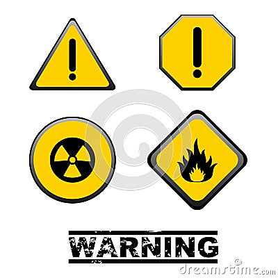 Warning signs Vector Illustration