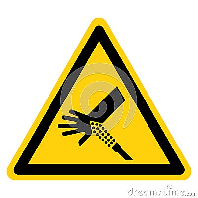 Warning Skin Puncture Symbol Sign ,Vector Illustration, Isolate On White Background Label. EPS10 Vector Illustration