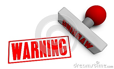 Warning Stamp Stock Photo