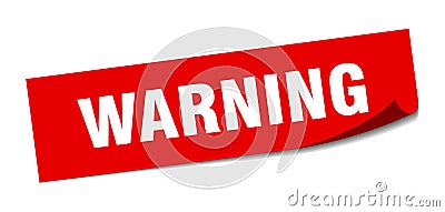 warning sticker. Vector Illustration