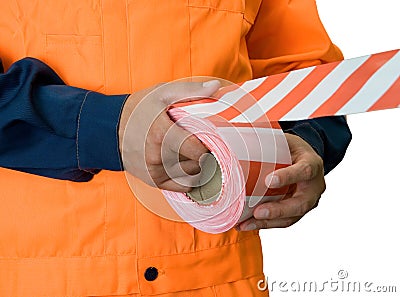 Warning tape Stock Photo