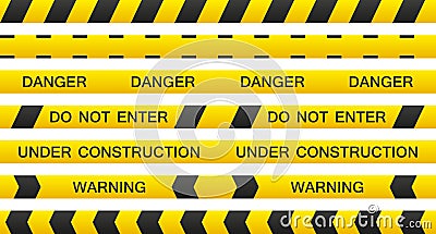 Warning tape set Vector Illustration