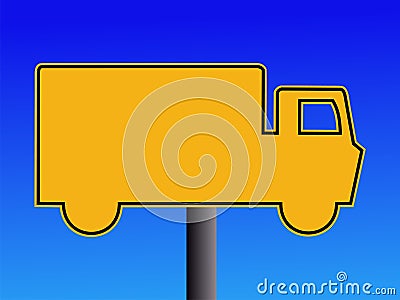 Warning truck sign Vector Illustration