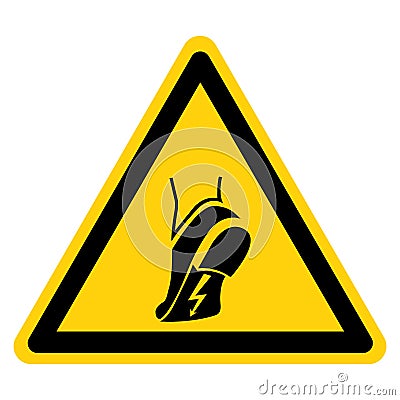 Warning Wear Anti Static Shoes Symbol Sign ,Vector Illustration, Isolate On White Background Label. EPS10 Vector Illustration
