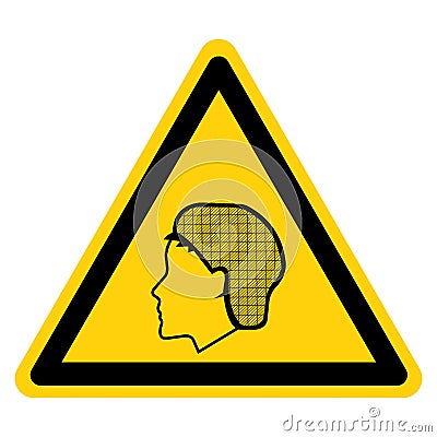 Warning Wear Hair Net Symbol Sign, Vector Illustration, Isolate On White Background Label. EPS10 Vector Illustration