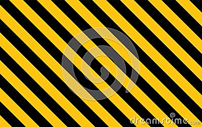 Warning yellow black diagonal stripes line. Safety stripe warning caution hazard danger road vector sign symbol. Vector Illustration