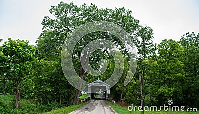 Warnke Covered Bridge in Preble County, Ohio Stock Photo