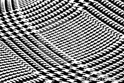 Warped Black and White Herringbone Pattern Stock Photo