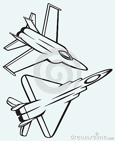 Warplane fighter Vector Illustration