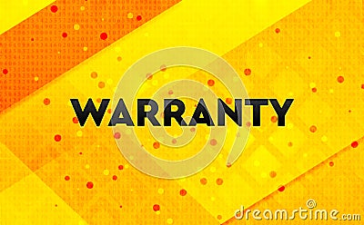 Warranty abstract digital banner yellow background Stock Photo