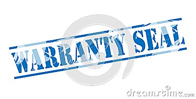 Warranty seal blue stamp Stock Photo