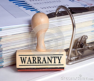 Warranty stamp in the office Stock Photo