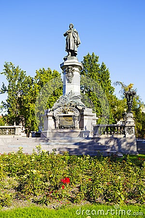 Warsaw, Adam Mickiewicz statue Editorial Stock Photo