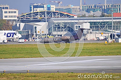 Warsaw Chopin Airport view Editorial Stock Photo