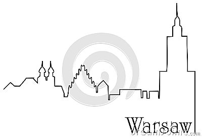 Warsaw capital city Vector Illustration