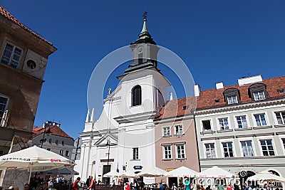 Warsaw. Dominican church of St. Jacek Editorial Stock Photo