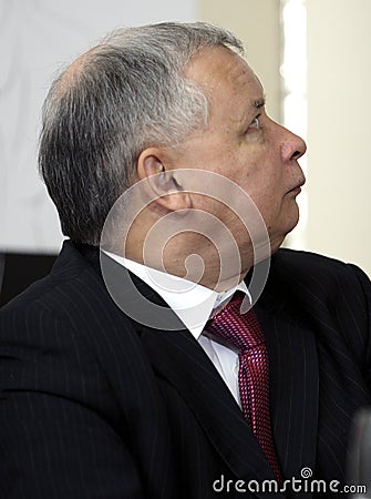 Warsaw, Masovia / Poland - 2007/09/05: Jaroslaw Kaczynski, polish government Prime Minister and leader of the Law and Justice Editorial Stock Photo