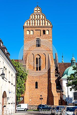 Visitation of the Blessed Virgin Mary Church - Kosciol Nawiedzenia Najswietszej Marii Panny - at Przyrynek street in historic New Editorial Stock Photo